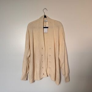 Danielle Bernstein Cardigan Sweater, Oversized Cozy, Cream, Woman’s Large, NWT